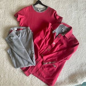 Three piece Bloomingdale’s soft cotton blend travel outfit